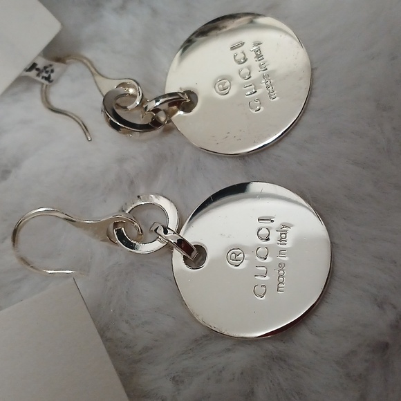 New gucci earrings Authentic dangle signature sterling silver Ag 925 mark - Picture 7 of 17